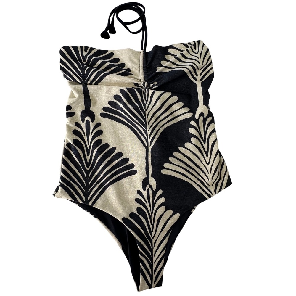 Johanna Ortiz Occasus Solis One Piece Swimsuit Women Large Fans Black Resort NWT - Picture 2 of 15